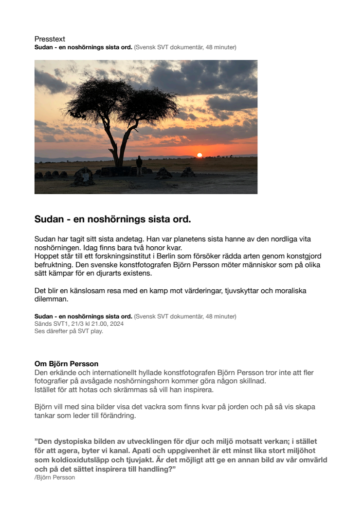 Sudan - en noshörnings sista ord. Presstext.pdf