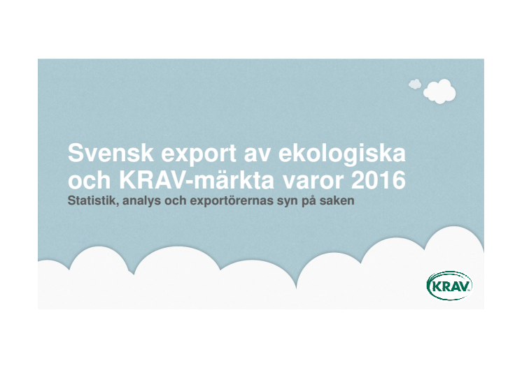 KRAV Exportrapport 2016 