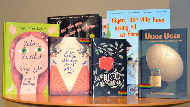 Inge Duelund Nielsens barnböcker FRI ANVÄNDNING Foto: Högskolan Kristianstad