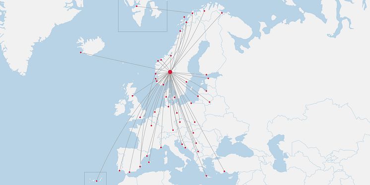 Oslo Short Haul Route map 1st July 2020