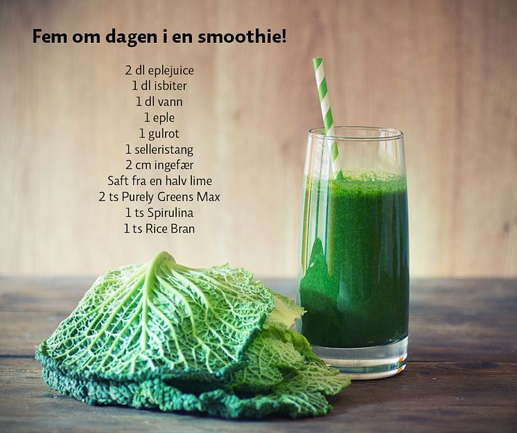 Fem om dagen i en smoothie