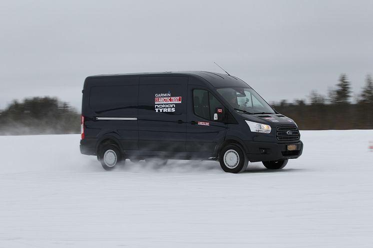 Nya Ford Transit under hårdtestning i Arctic Van test.