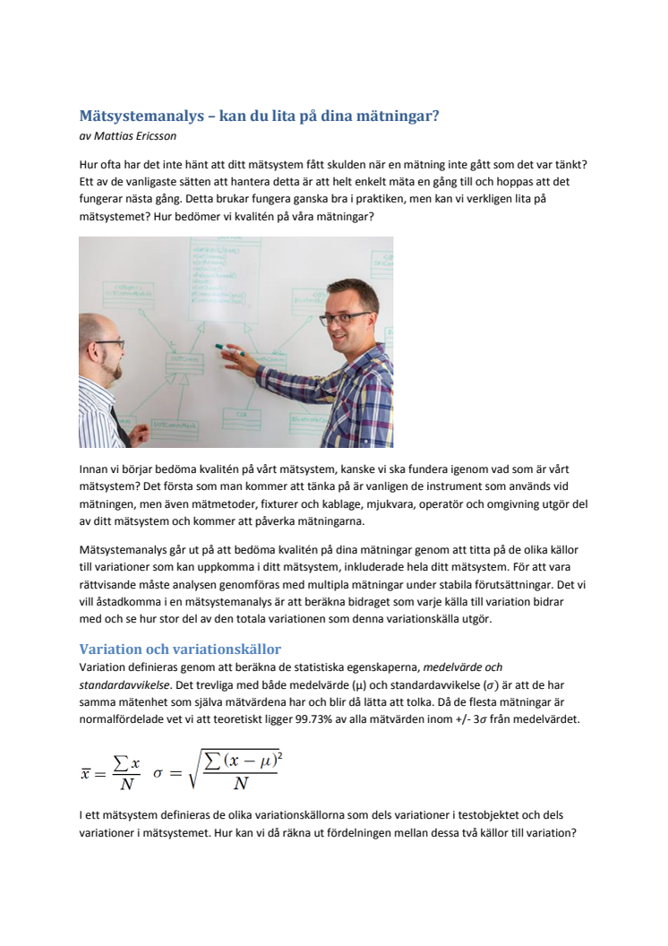 Mätsystemanalys – kan du lita på dina mätningar?