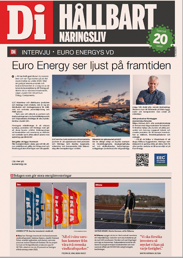 DI Hållbart Näringsliv 2023 Euro Energy