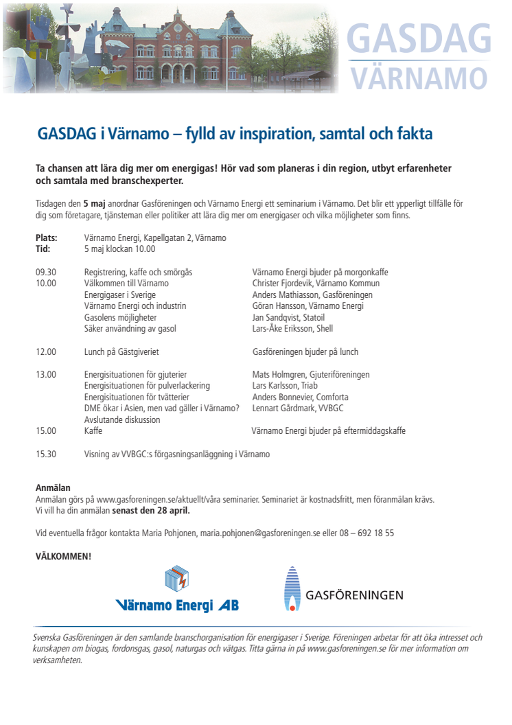 GASDAG i Värnamo – fylld av inspiration, samtal och fakta