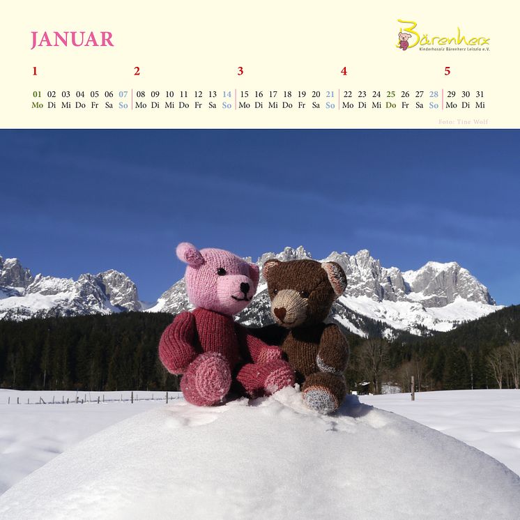  Mit Bärenherz durchs Jahr 2018 - Der neue Bärenherz-Kalender 