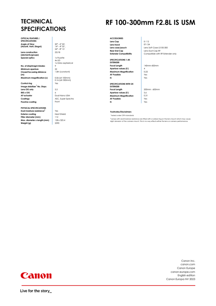 Teknisk specifikation Canon RF 100-300mm F2.8L IS USM.pdf