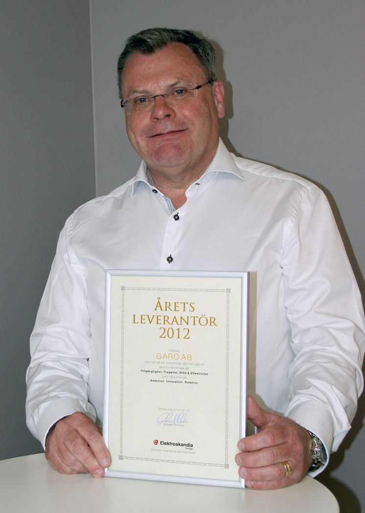 GARO AB årets leverantör 2012