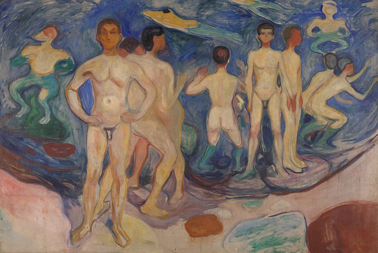 Edvard Munch: Badende unge menn / Bathing Young Men (1904)