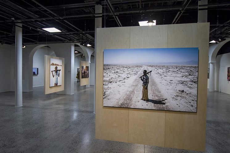 Sterke bilder som ble vist under utstillingen i Nobels fredssenter.