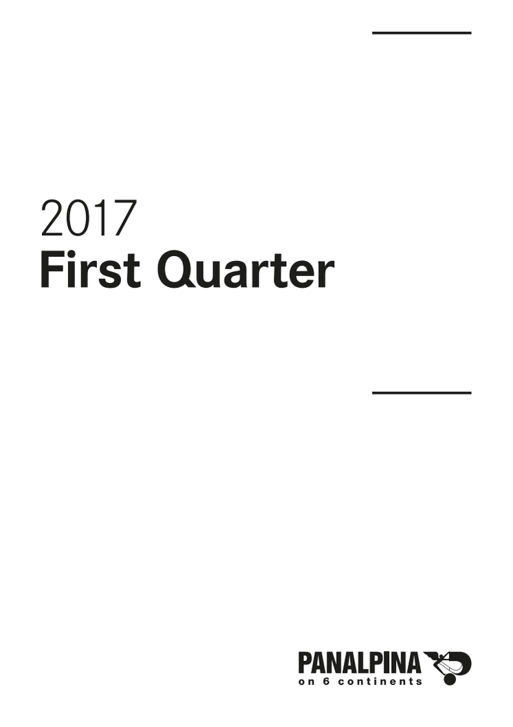 First Quarter Results 2017 – Consolidated Financial Statements