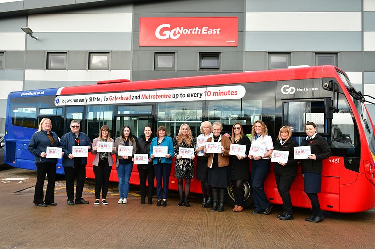 A selection of Go North East's 200-strong driving force of inspiring women