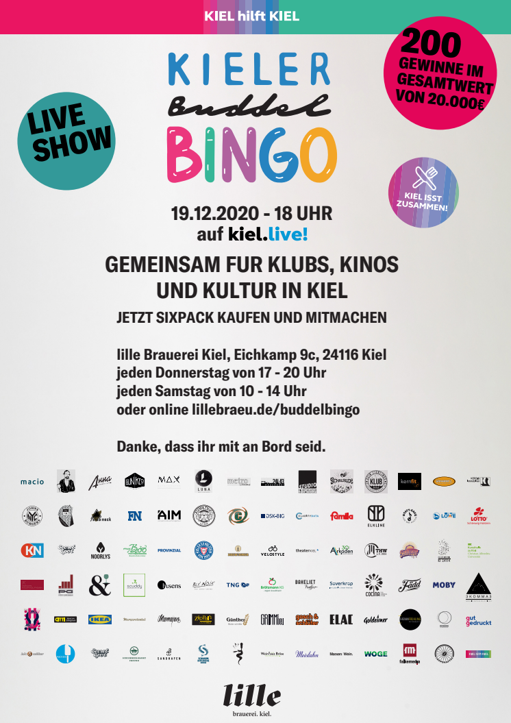 Buddelbingo Plakat Sponsoren