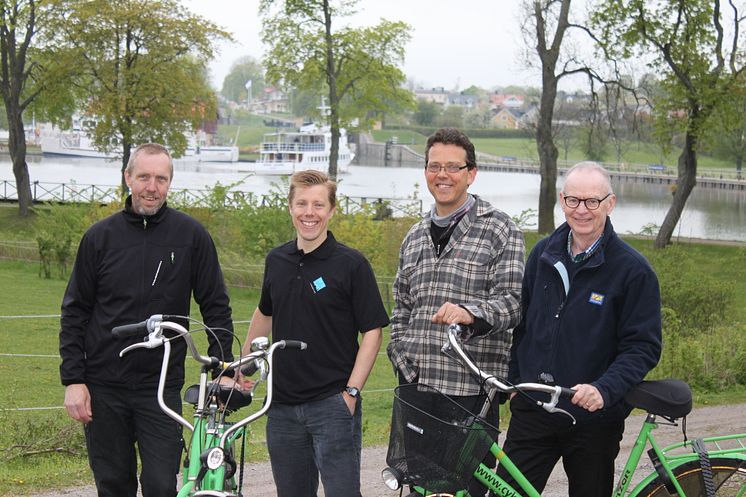 Pressbild - Invigning av cykeluthyrning Göta kanal, Bergs slussar 10 maj 2014