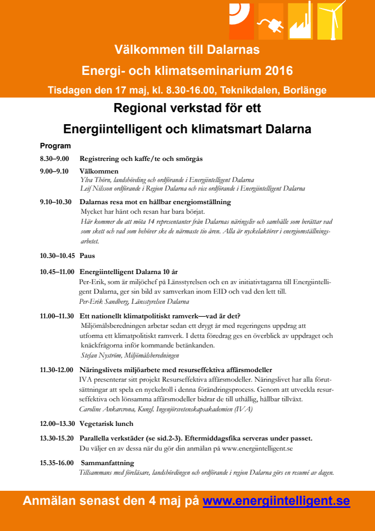 Program den 17 maj