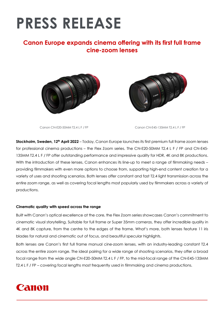Pressmeddelande Canon CN-E20-50MM T2.4 L F - FP och CN-E45-135MM T2.4 L F - FP.pdf