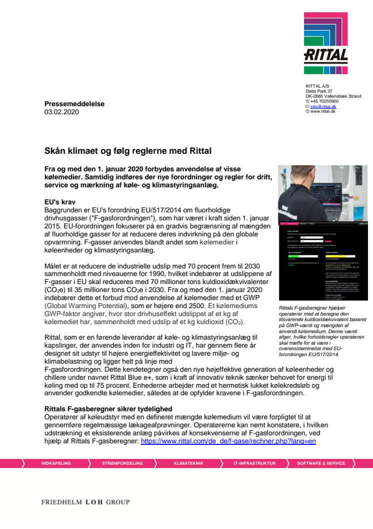 Skån klimaet og følg reglerne med Rittal