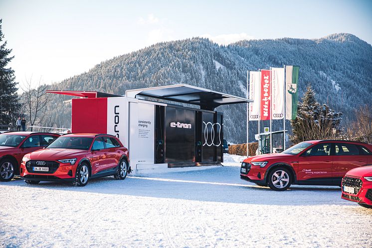 Mobile Audi opladningscontainere ved World Economic Forum i Davos