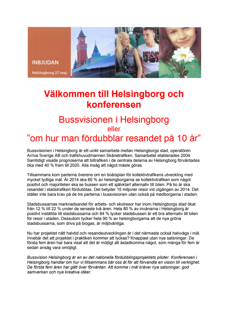 Välkommen till Helsingborg och konferensen