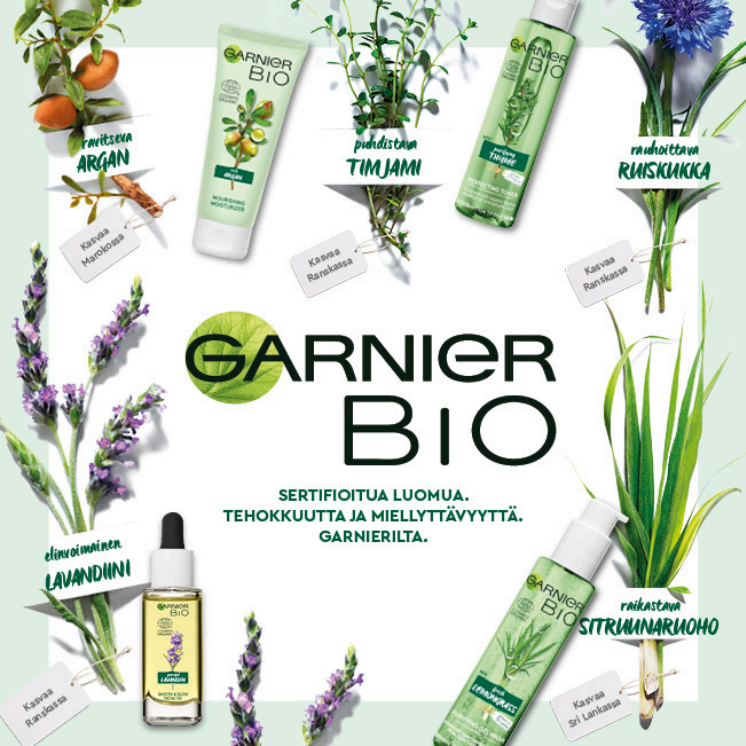 Garnier Bio -luonnonkosmetiikkasarja