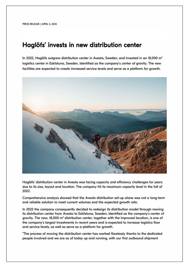 Haglöfs invests in new distribution center April 3 2023.pdf