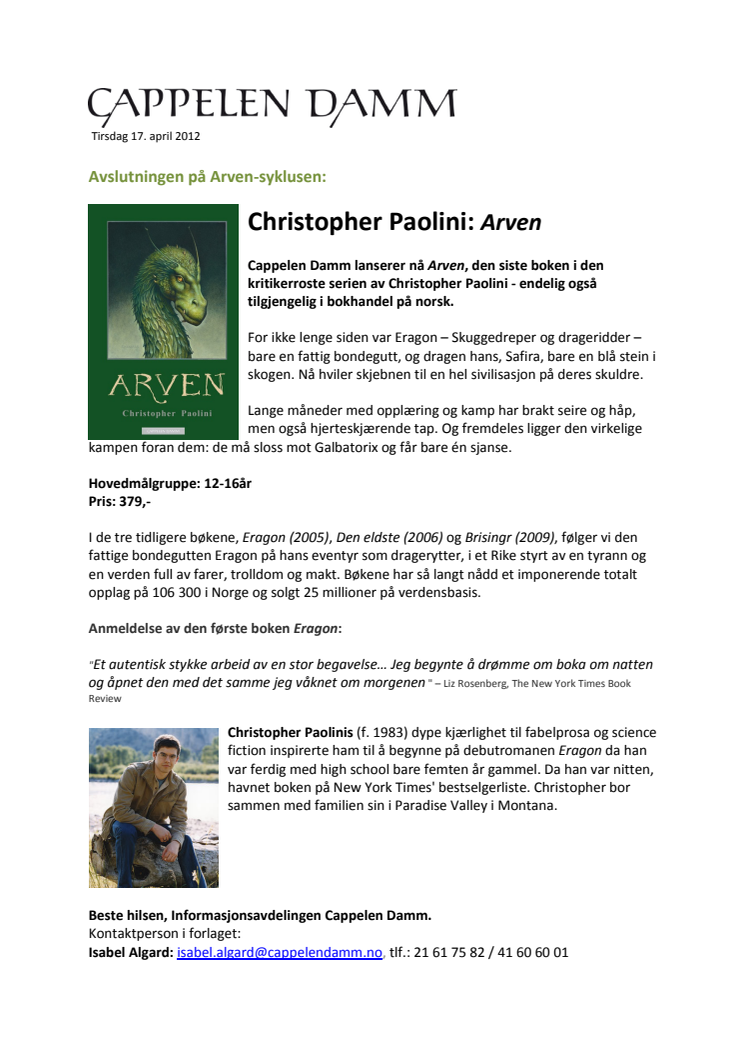 Pressemelding Arven PDF 