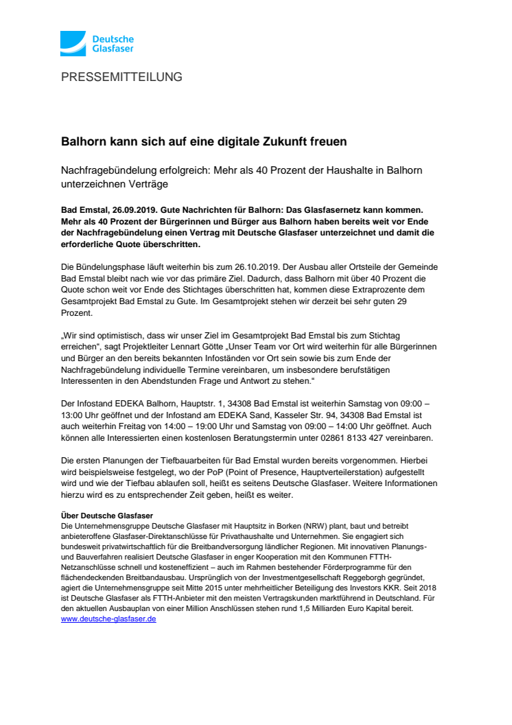 Balhorn kann sich auf eine digitale Zukunft freuen