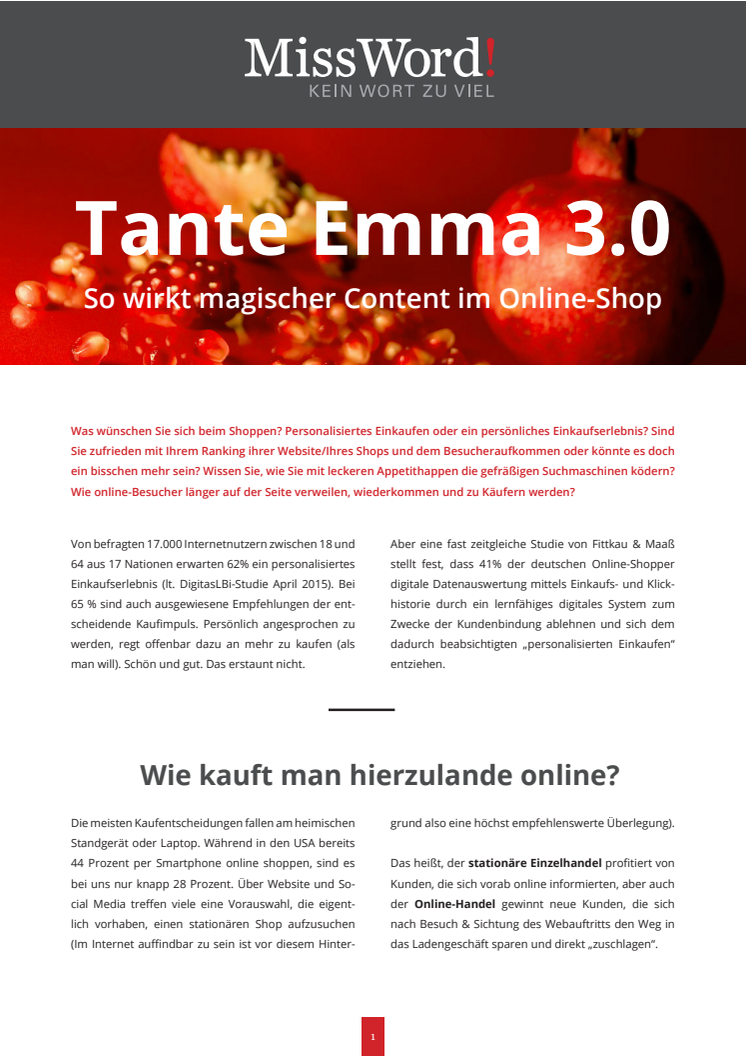 Tante Emma 3.0 - Wie kauft Deutschland?