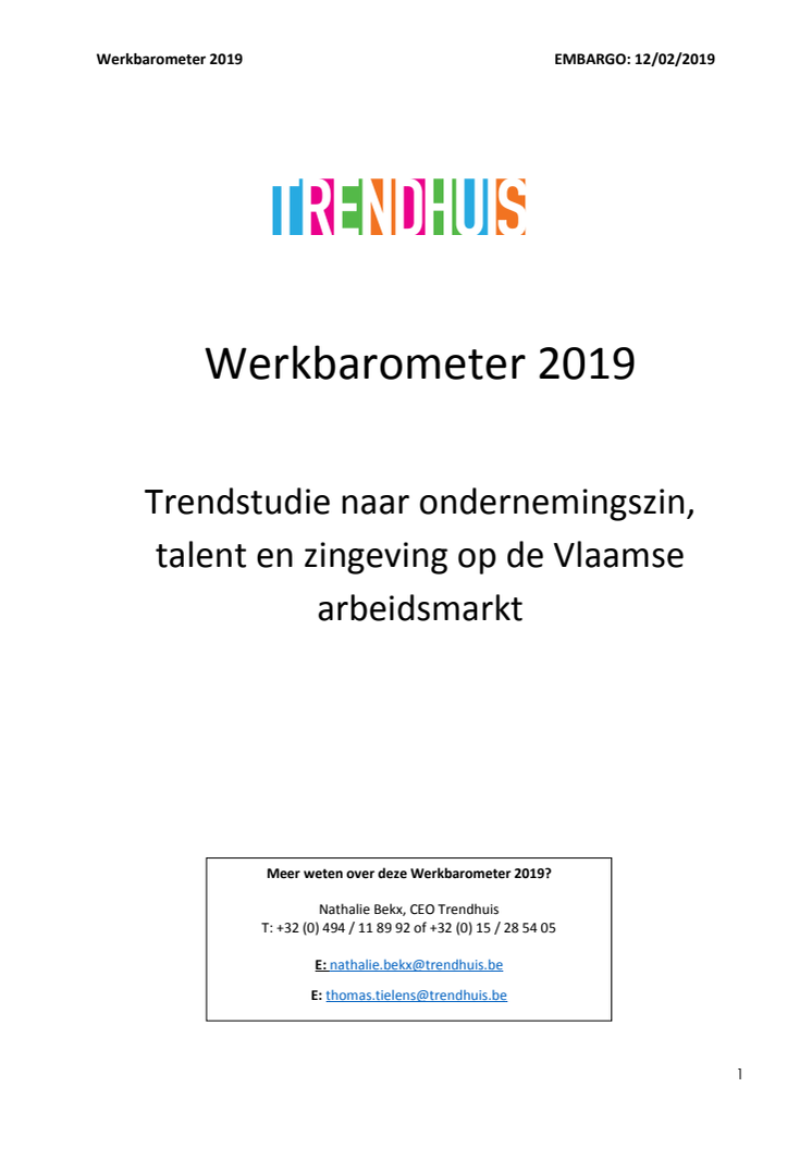 Werkbarometer 2019