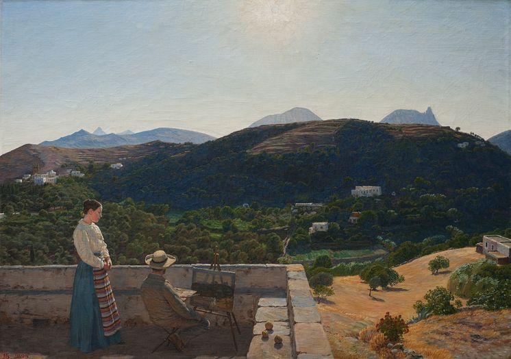 Niels Skovgaard, ”Udsigt fra vor bolig på Naxos”, 1895