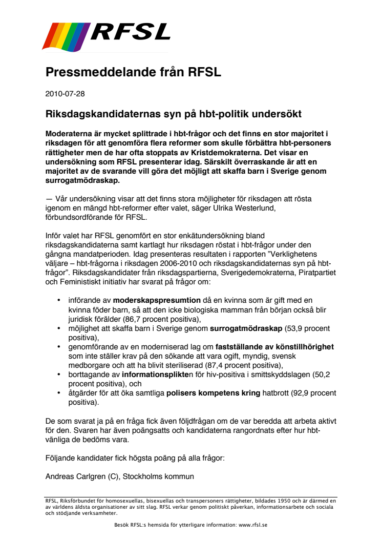 Riksdagskandidaternas syn på hbt-politik undersökt