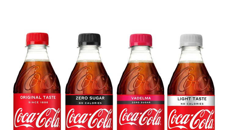 Coca-Colan juomaperhe on nyt kokopunainen