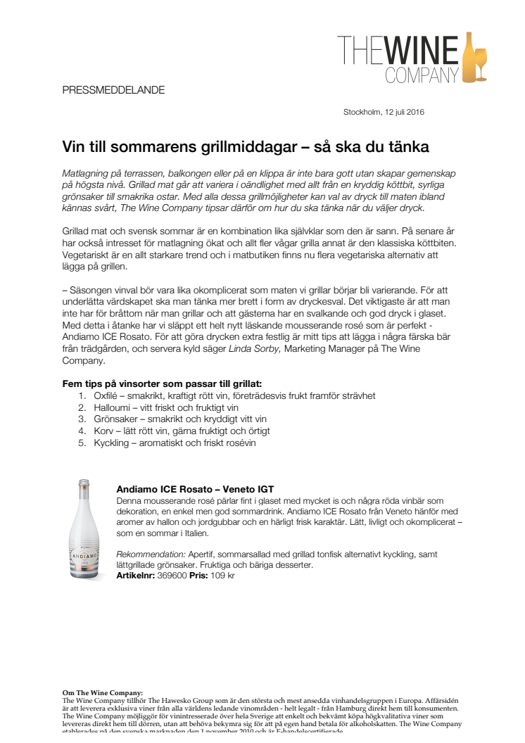 Vin till sommarens grillmiddagar – så ska du tänka