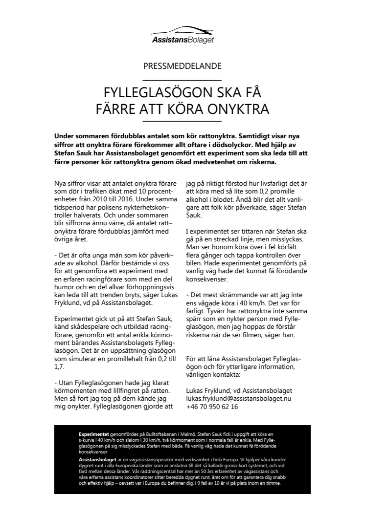 Fylleglasögon ska få färre att köra onyktra