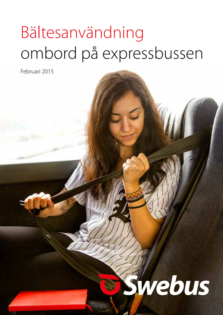 Bältesanvändning ombord på expressbussen 2015