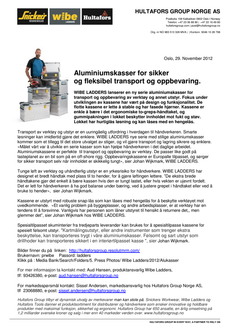 Aluminiumskasser for sikker og fleksibel transport og oppbevaring.