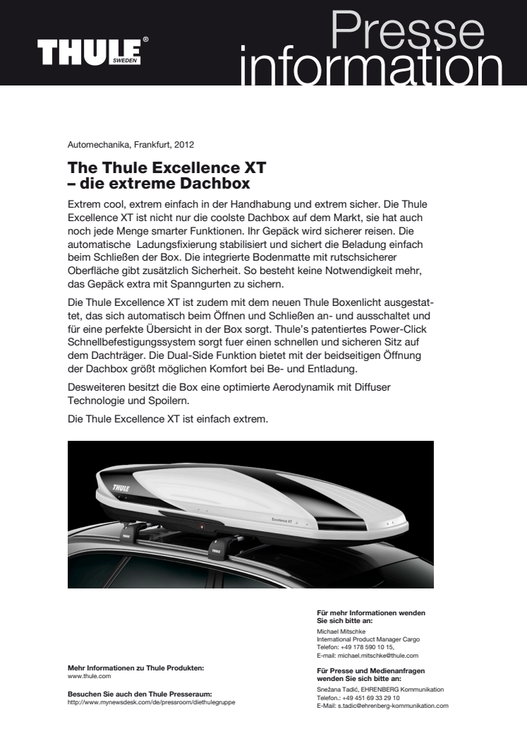The Thule Excellence XT – die extreme Dachbox