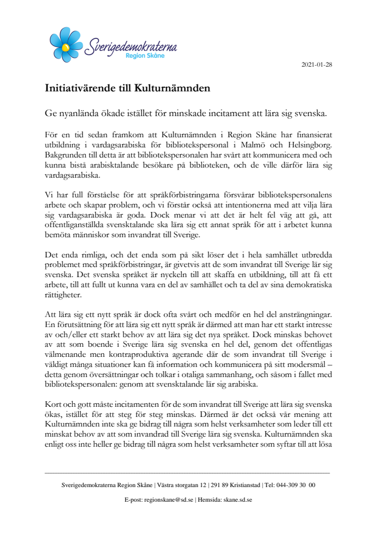 Initiativärende. Öka incitamenten för invandrade personer att lära sig svenska..pdf