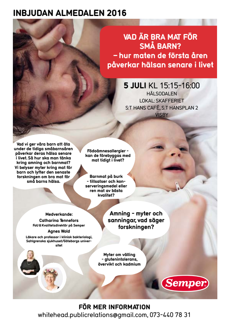 Semper i Almedalen: Vad är bra mat för små barn? 