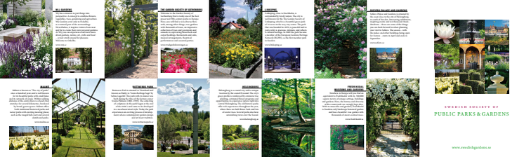 Broschyr  med svenska parker inför blomstermässa i Belgien, 2010