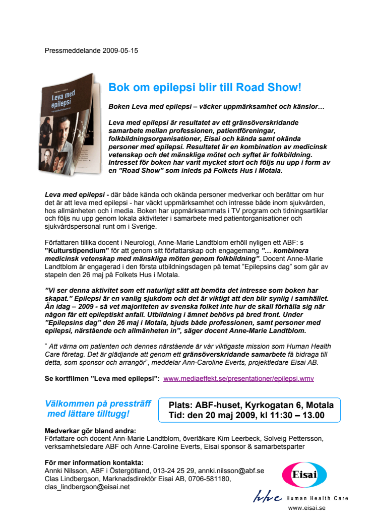 BOK OM EPILEPSI BLIR TILL ROAD SHOW