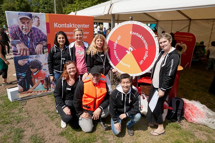 Välkommen till kontaktcenters minitivoli i Stadsparken! Foto: Andreas Hillergren