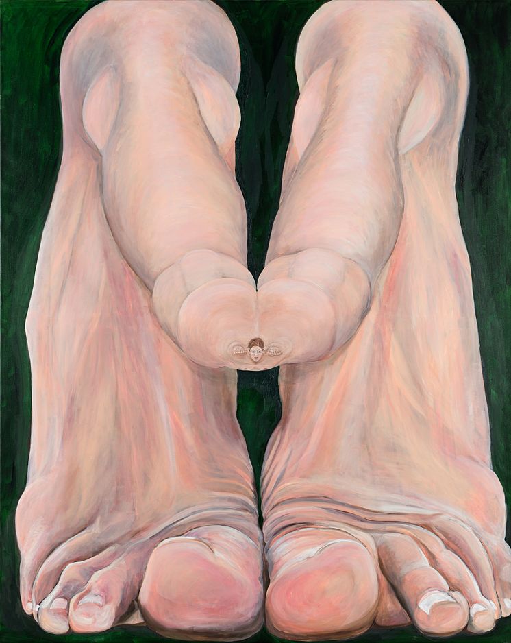 Jana Euler: Under this perspective, 1 (oil on canvas, 2015).  From The Erling Kagge Collection.