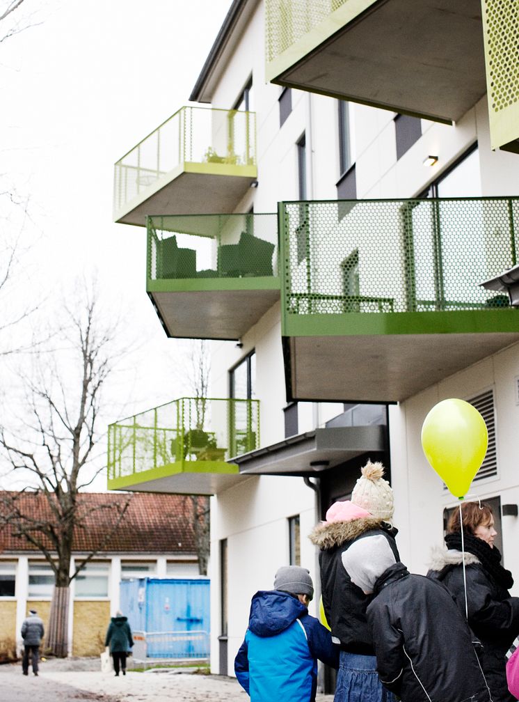 Invigning av hus och huvudkontor på Råda torg i Mölnlycke