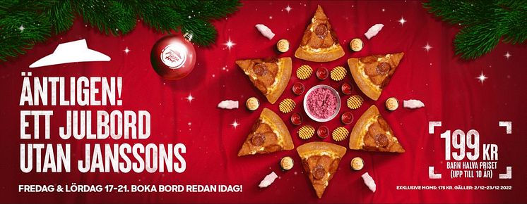Pizza Hut julbord 2022