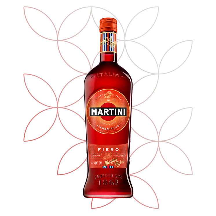 Martini Fiero Bottle with background