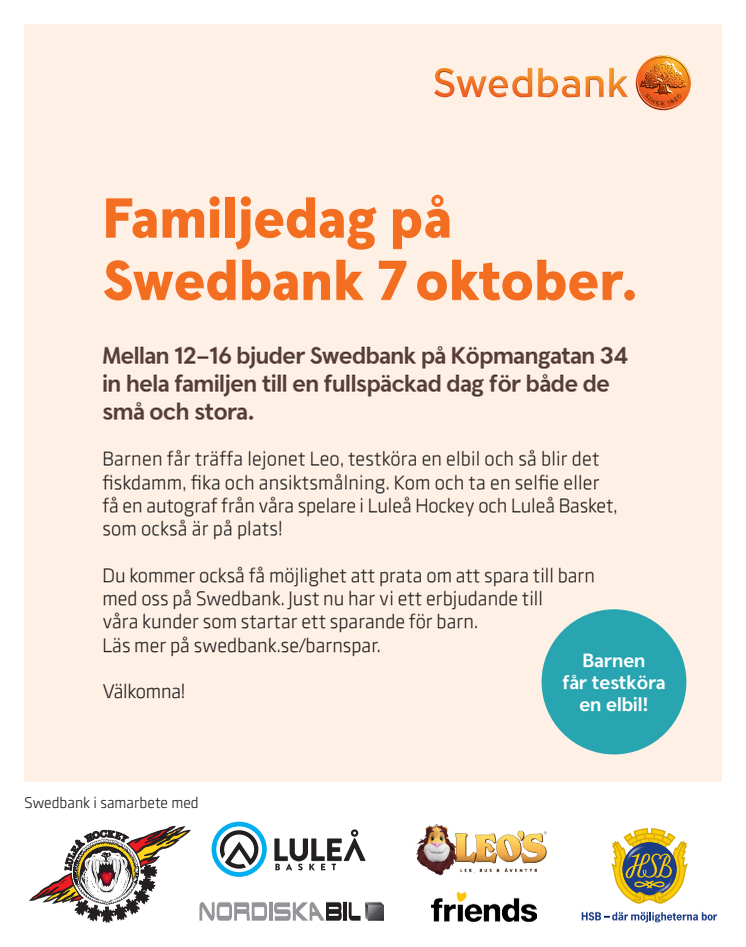 Familjedag hos Swedbank i Luleå