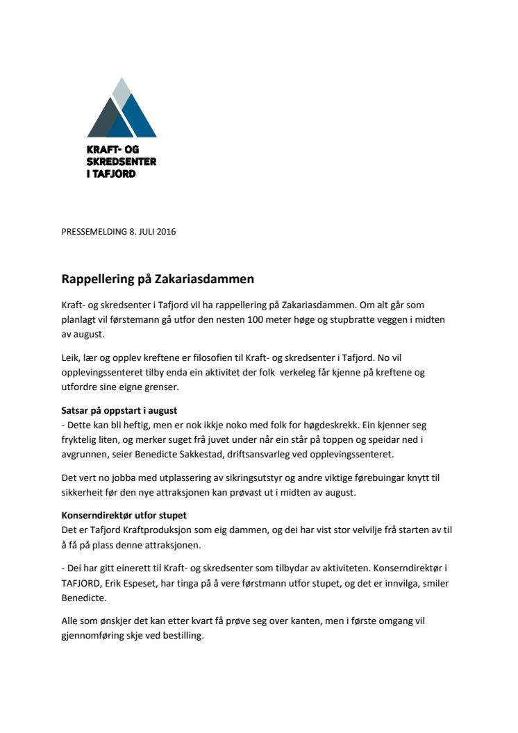 Rappellering på Zakariasdammen