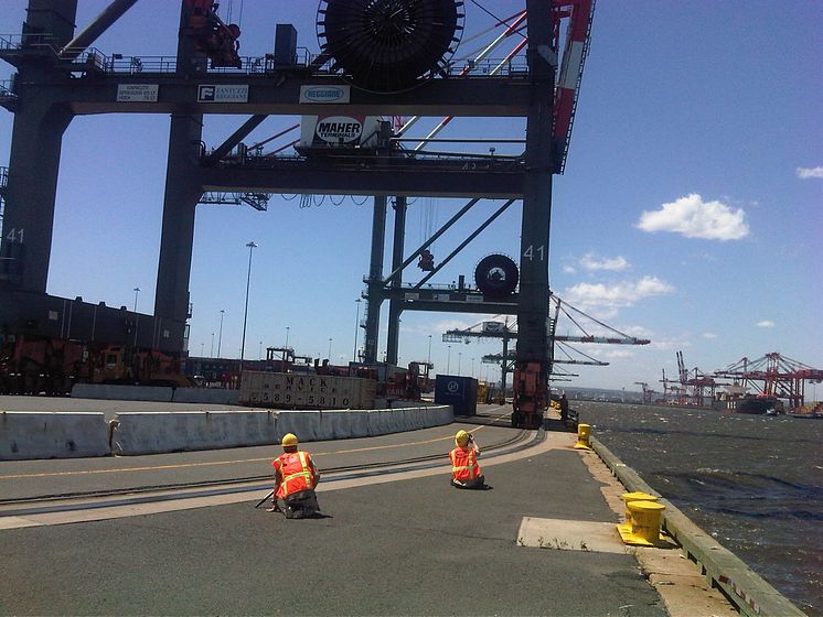 The Cavotec film crew shoot Panzerbelt at Maher Terminals in Newark, NJ #Cavotecfilm