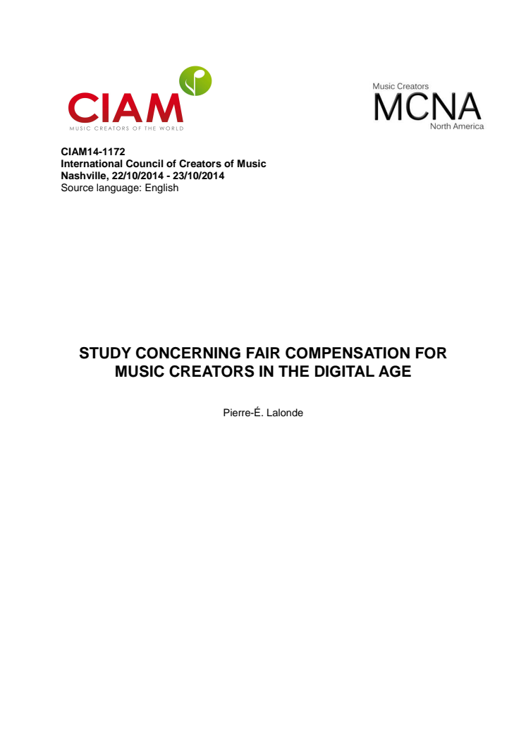 Fair Compensation for Music Creators in the Digital Age